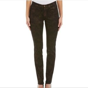 Lafayette 148 New York | Black Skinny Jeans with Gold Sparkle Details